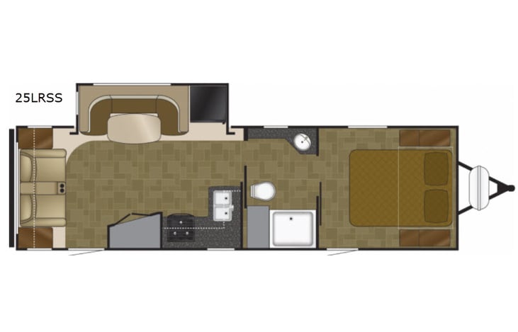 Representative floor plan provided by a trusted RVshare partner.