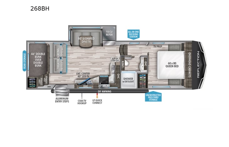 Representative floor plan provided by a trusted RVshare partner.