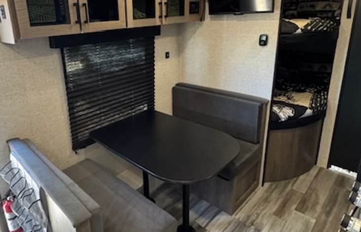 Dining Table and double bunk beds