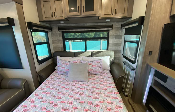 Queen pull out in living room