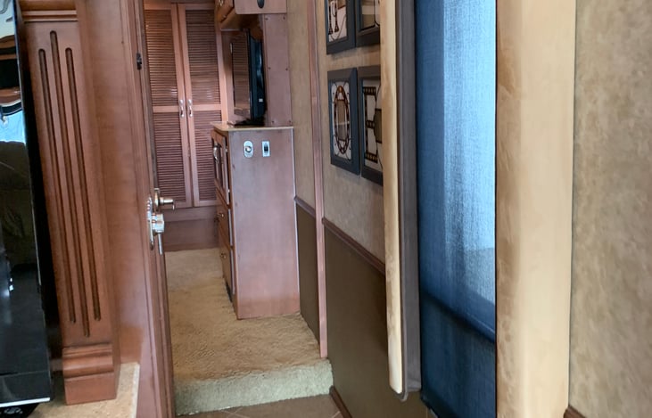 Hallway to Bedroom and Bathroom.