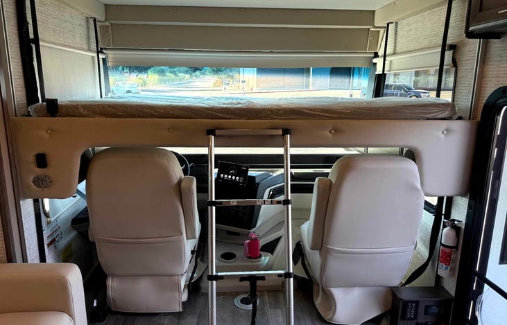 Bunk above driver's area