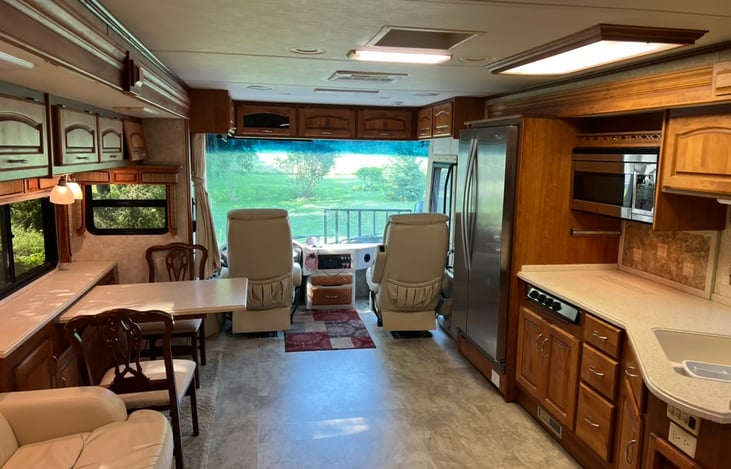 Photo from living area to drivers area.