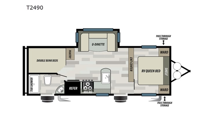 Representative floor plan provided by a trusted RVshare partner.
