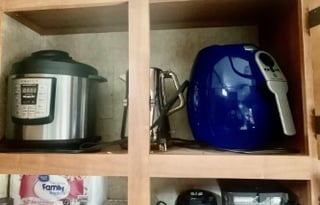 A 5th wheel travel trailer suited for 2 people