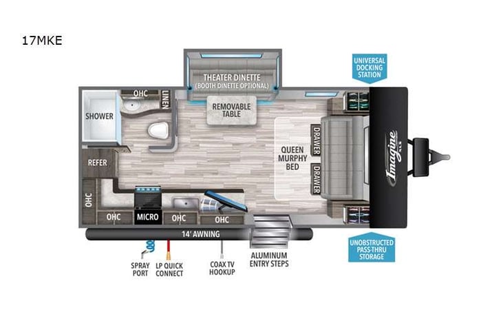 Representative floor plan provided by a trusted RVshare partner.