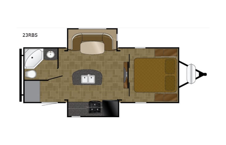 Representative floor plan provided by a trusted RVshare partner.