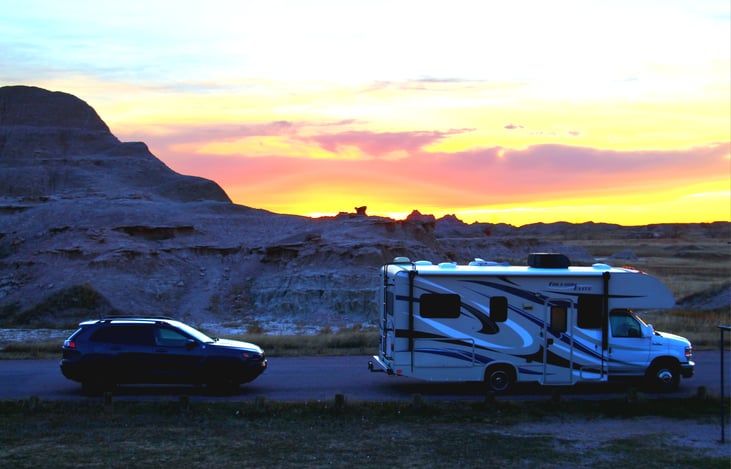 Where's Walden? - Badlands National Park at sunset
