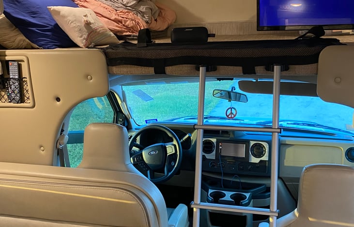 Ladder for above cab full bed.