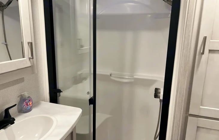 Full bathroom with shower