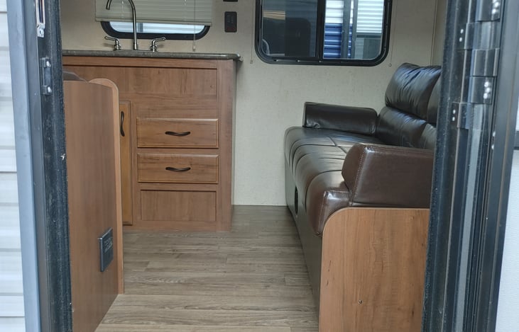 Sofa Sleeper: Can Fit 2 guests when folded Down