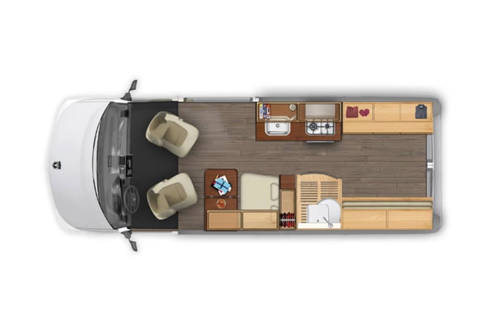 Representative floor plan provided by a trusted RVshare partner.