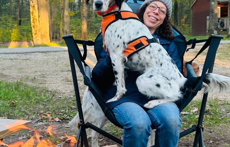 camping with the bird dogs!!