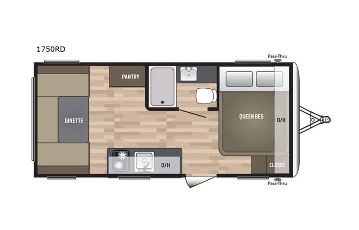 Representative floor plan provided by a trusted RVshare partner.