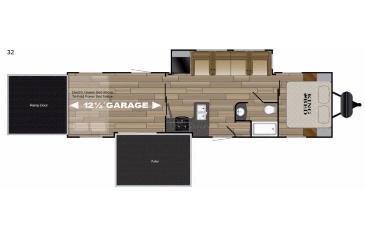 Representative floor plan provided by a trusted RVshare partner.