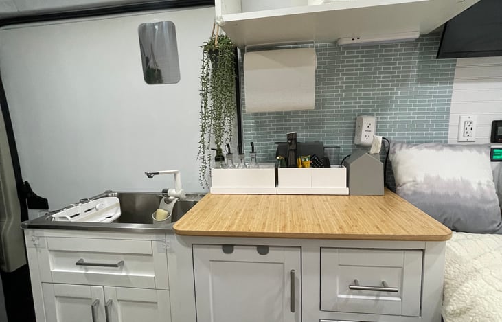 Kitchen, sink, storage