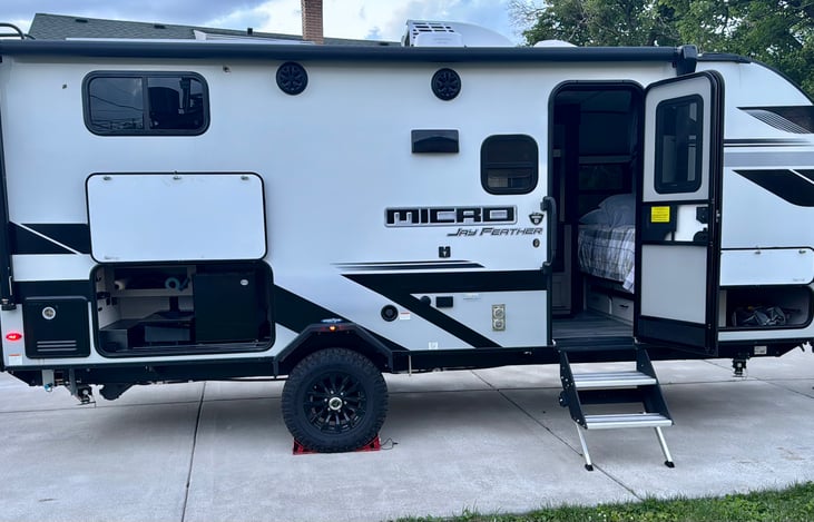 Outdoor speakers, kitchen, water, power outlets and MORE! All accessible outside!