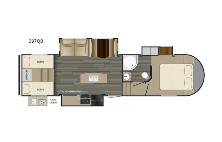 Representative floor plan provided by a trusted RVshare partner.