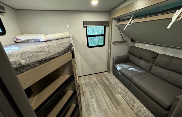 Rear bunk room stowed for awake time