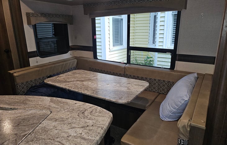 slide out is in showing dining room space