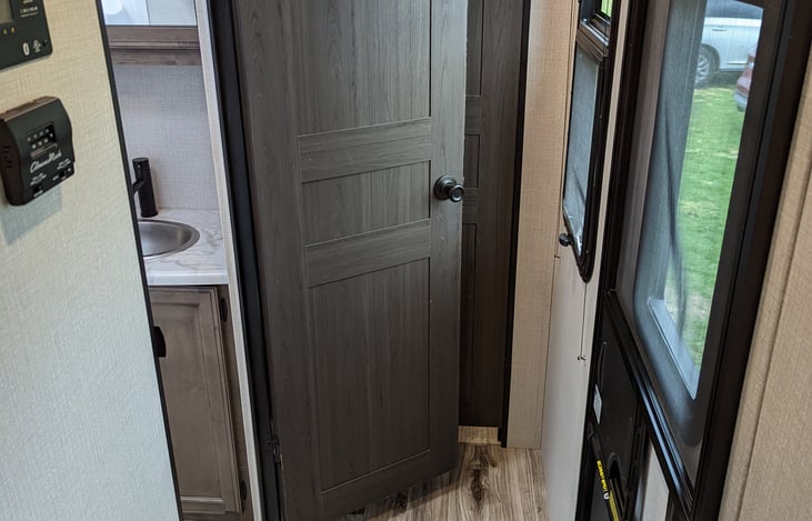 Hallway from Living Room (Bathroom Open)