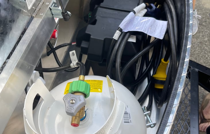 Propane tank and battery