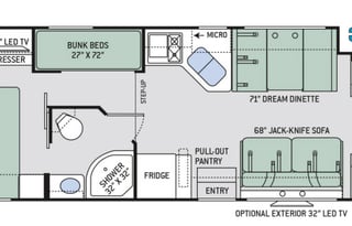 2018 Thor Motor Coach Four Winds 31E Bunkhouse