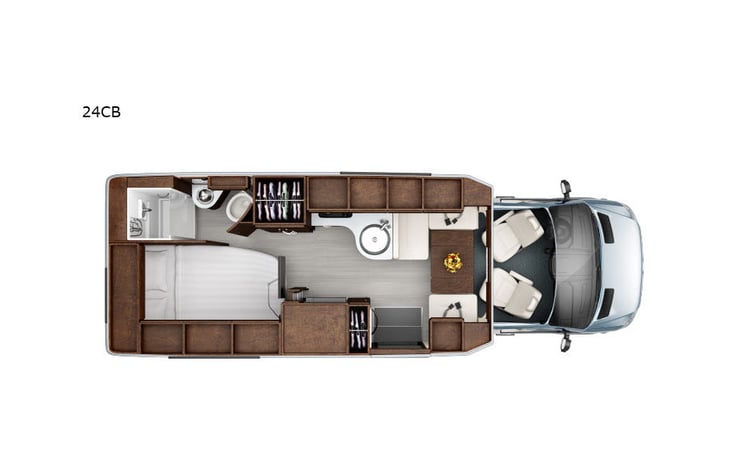 Representative floor plan provided by a trusted RVshare partner.