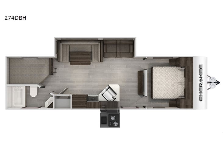 Representative floor plan provided by a trusted RVshare partner.