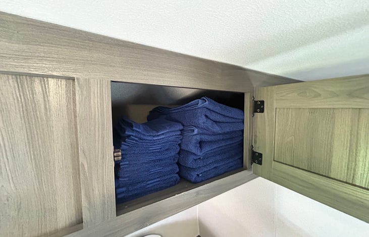 We include 4 full sets of towels for for the trip.