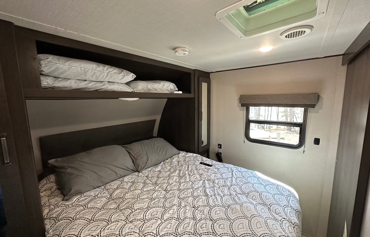 Queen Size Bed in Private Bedroom With Amazon Fire TV