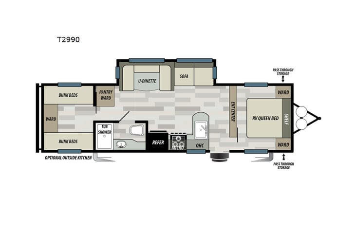 Representative floor plan provided by a trusted RVshare partner.