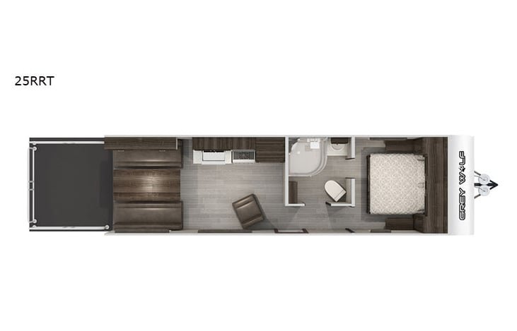 Representative floor plan provided by a trusted RVshare partner.