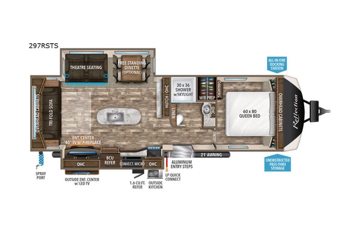 Representative floor plan provided by a trusted RVshare partner.