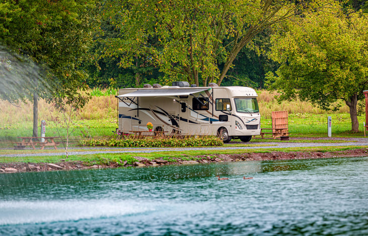 This at Red Run Resort, beside the lake.