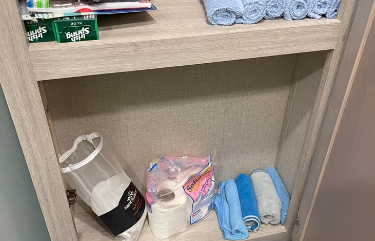 6 face towels and extras 4 microfiber towels for wiping down