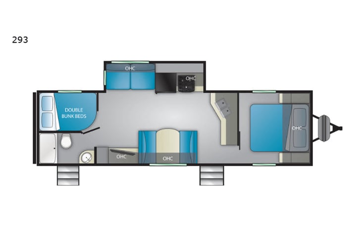 Representative floor plan provided by a trusted RVshare partner.