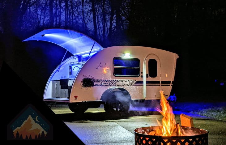 Perfect exterior lighting allows for night exploration around camp.