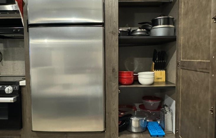 You will also have a whole pantry with pots, pan, utensils, silverware, knifes, etc.