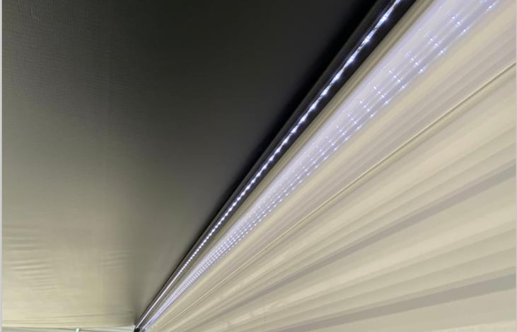 Lights on the awning