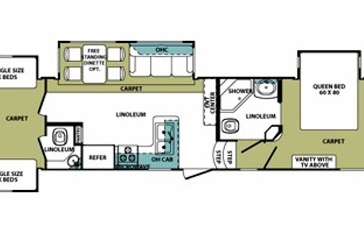 Close lay out of this model unit.