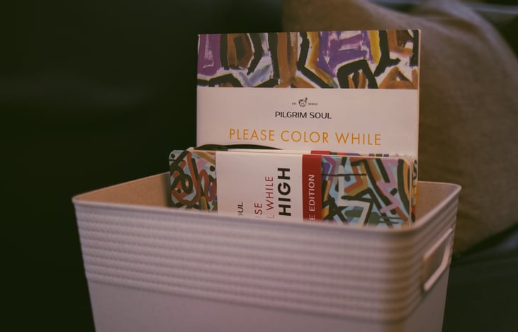 Enjoy the coloring books for couples and adults.Best when your up HIGH in the mountains :)