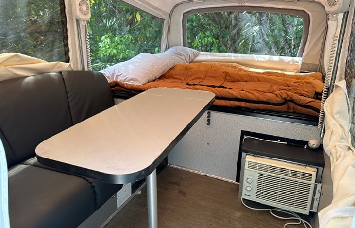 Couch, Interior Table and AC