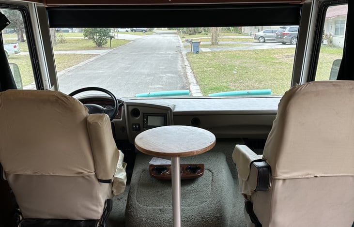 Removable table that you can use when you move chairs around and eat at table