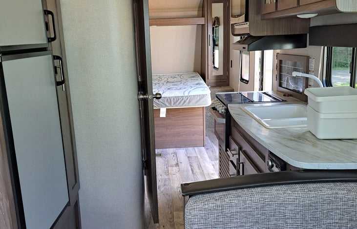 Main bed is a RV queen