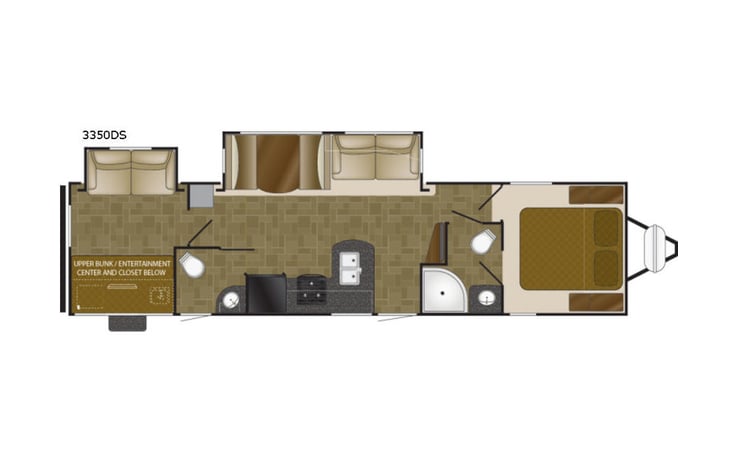 Representative floor plan provided by a trusted RVshare partner.