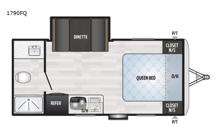 Representative floor plan provided by a trusted RVshare partner.