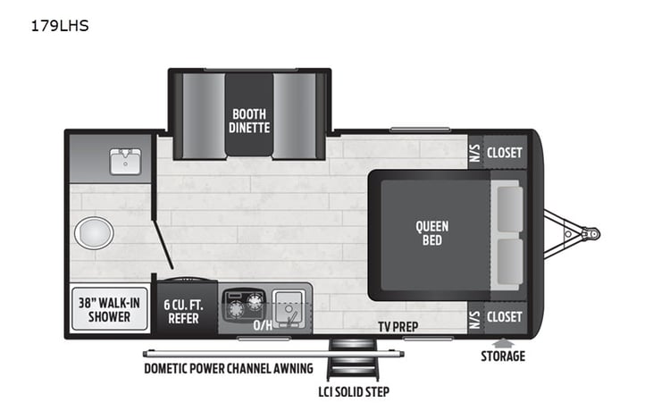 Representative floor plan provided by a trusted RVshare partner.