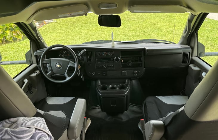 Easy to drive in the comfy captain's chair.