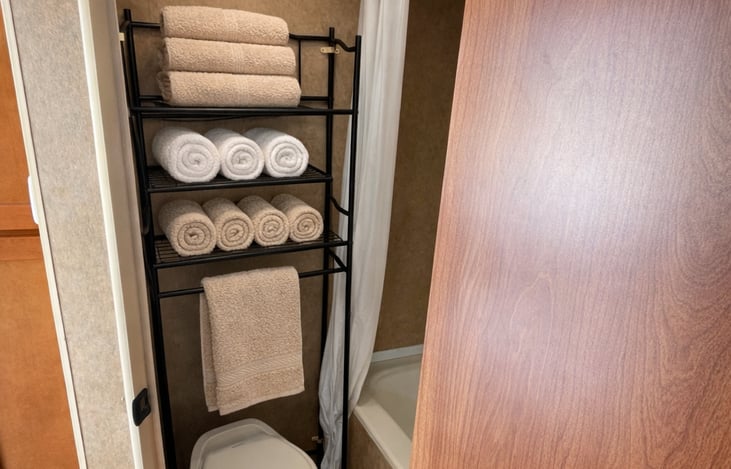 Private toilet and shower